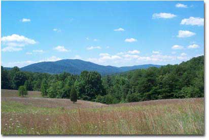 Scenic views of the Blue Ridge Mountains at Virginia Ridge. Near Roanoke Virginia and Smith Mountian Lake.